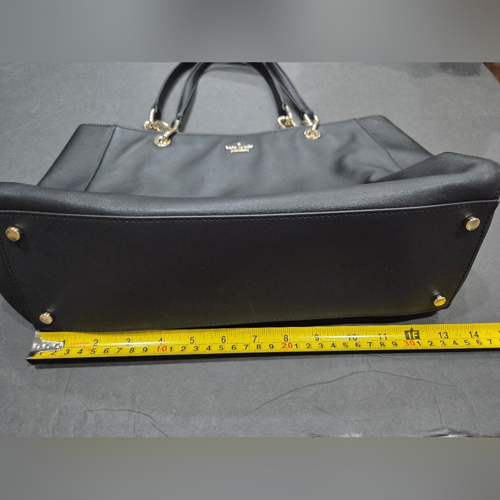 kate spade New York Black Leather Shoulder Bag with Gold Hardware - Picture 5 of 9
